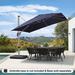 Arlmont & Co. Rishav 120" Square Cantilever Umbrella in Blue/Navy | 100.32 H x 120 W x 120 D in | Wayfair B0721997F4D14B0A9CF8F0ECA00A8809