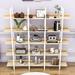 Latitude Run® Bognor 5-Tier Bookcase in Vintage Industrial Style w/ Metal Frame in Brown/Yellow | 70.9 H x 70.9 W x 11.8 D in | Wayfair