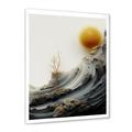 Highland Dunes Abstract Seascape Full Moon Wildness Plastic in Gray/Yellow | 44 H x 34 W x 1.5 D in | Wayfair 95CA46B490AD43F89F610B6EE63CFB7A