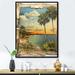 Highland Dunes Vintage Florida Collage Palm Trees and Beach - Print on Canvas Canvas, Cotton in Blue/Green | 20 H x 12 W x 1 D in | Wayfair