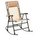 Arlmont & Co. Oniel Metal Rocking Chair Metal in Brown | 24.9 H x 38.6 W x 27.4 D in | Wayfair 1A8597B3FC2943D1B75C78B161115FC0