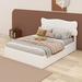 Red Barrel Studio® Dantonio Queen Size Bed Frame w/ 4 Storage Drawers, Leather Platform Heavy Duty Bed Wood & /Upholstered | Wayfair