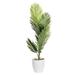 Primrue 48" Artificial Palm Tree in Pot Ceramic/Plastic in White | 48 H x 10.25 W x 10 D in | Wayfair DA50DEF8B9524A059BB39A5FEEA507C2