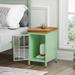 Chic Nightstand with Storage Cabinet & Solid Wood Tabletop