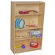 Contender Baltic Birch Bookcase With 3 Fixed Shelves, Montessori Kids Furniture for Classroom, Office in Natural Finish