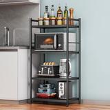 4 Tiers Kitchen Bakers Rack, Heavy Duty Free Standing Baker's Rack for Kitchens with Storage