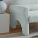 Modern Single Sofa White Felt Lounge Chair Sofa Fireside Chair Sofa Stool Vanity Chairs Curved Side Chair with Lumbar Pillows