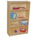 Contender Birch Bookcase With 3 Adjustable Shelf, Hardwood Classroom Organizer For Toys, Wooden Display For Kids