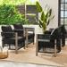 Better Homes & Gardens Tarren Outdoor Wicker Conversation Chairs Set of 4 Black