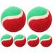 6 Pcs Pet Toy Ball Christmas Toys Dog Tennis Santa Dog Toy Puppy Toss Balls Squeaky Tennis Balls Balls for Dogs