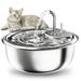 SEAYI Cat Waterer 3.4L/115oz Stainless Steel Pet Automatic Waterer Water Bowl for Cats Dogs Multiple Pets