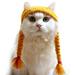 Huanledash Cute Cartoon Handmade Dog Cat Hat Animal Party Costume Cap Pet Decor Accessory