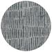 Addison Rugs Chantille ACN674 Charcoal 8 x 8 Indoor Outdoor Round Area Rug Easy Clean Machine Washable Non Shedding Bedroom Entry Living Room Dining Room Kitchen Patio Rug