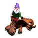 Garden Gnome Statue Resin Figurine: Desktop Landscape Accessories Outdoor Spring Decoration for Patio Lawn Ornament