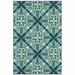 8 x 11 Blue and Green Indoor Outdoor Area Rug