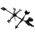 Iron Weathervane Garden Decor Weather Vane Backyard Courtyard Rooster Weathervane