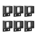 LeCeleBee Aluminum Fence Standard Wall Mount 1 x 1 1/8 for Rails - Residential Rail Mounts | Black | Pack of 6