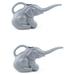 LeCeleBee Union 63182 Elephant Watering Can 2 Quarts 0.5 Gallons Gray Novelty Indoor Watering Can - 2 Pack