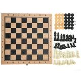 Deluxe 3 in 1 Wooden Chess/Checkers/Backgammon Set Professional Portable Wooden Chess Set with Folding Chess Board Exquisite Interactive Wooden Chess Board Game for Adults Kids M