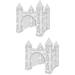 2 Sets of Paper Colorizing 3D Castle Model Coloring DIY Coloring Puzzle