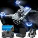 mtvxesu Drone with Camera FPV Drone with ESC Camera Brushless Motor Drones 2.4G RC Quadcopter with Cool LED Lights Altitude Hold Obstacle Avoidance Drone for Kids Adults