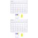 2 Sets of Magnetic Schedule Sticker Dry Erase Magnetic White Board Calendar Planner Sticker