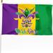 Premium Mardi Gras Flag 3x5 ft Heavy Duty Polyester Fleur de Lis Banner Fat Tuesday New Orleans Party Supplies Happy Carnival Gift House Wall Holiday Outdoor Decoration