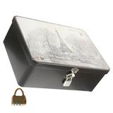 Storage Box with Lock Gift Boxes Tin Case Gift Box for Women Valentines Plushie Food Storage Container Desk Organizer