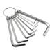 QUSENLON Nickel Plated Hexagon for Key Set Chrome Vanadium Steel Multipurpose Repair Tool