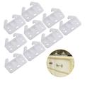 Drawer Track Guide 100pcs 7 Holes Drawer Track Guide Drawer Track Back Plate Drawer Guide Brackets (White)