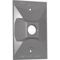 14371 1/2-Inch 1 Hole 1-Gang Rectangular Lamp Holder Cover Grey Gray