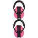 2 pcs Baby Anti-noise Enclosures Ear Sleeping Protective Earmuffs Stylish Sound Insulation Earmuff for 2 Years Old and Older Kids Wearing Pink