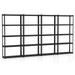 Costway 4 PCS 5-Tier Heavy Duty Storage Shelf Storage Utility Rack Shelf with Anti-tipping Device Black