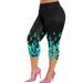 Baqcunre Yoga Pants Women Plus Size Lace Trim Leggings Jeggings High Waist Stretchy Jeans Skinny Capris Pants Womens Pants Compression Leggings For Women Workout Leggings For Women Mint Green L-4XL