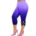 Baqcunre Yoga Pants Women Plus Size Lace Trim Leggings Jeggings High Waist Stretchy Jeans Skinny Capris Pants Womens Pants Compression Leggings For Women Workout Leggings For Women Purple L-4XL