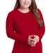 Plus Size Women Thermal Underwear Top Middle High Neck Long Sleeve Casul Top