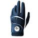 FINGER TEN Golf Gloves Men Left Hand Right Leather with Ball Marker Blue Pack Mens Golf Glove All Weather Grip Fit Size Small Medium ML Large XL