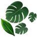 32Pcs Hawaii Style Artificial Plant Adornments Scene Decors Monstera Leaf Decors