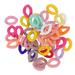 50 Pcs Acrylic Linking Rings Oval Quick Link Connectors Open Linking Rings Candy Colors Link Ring for DIY Purse Eyeglass Jean Pocket Chain Lanyard Trouser Chain Phone Strap Solid Mixed Color