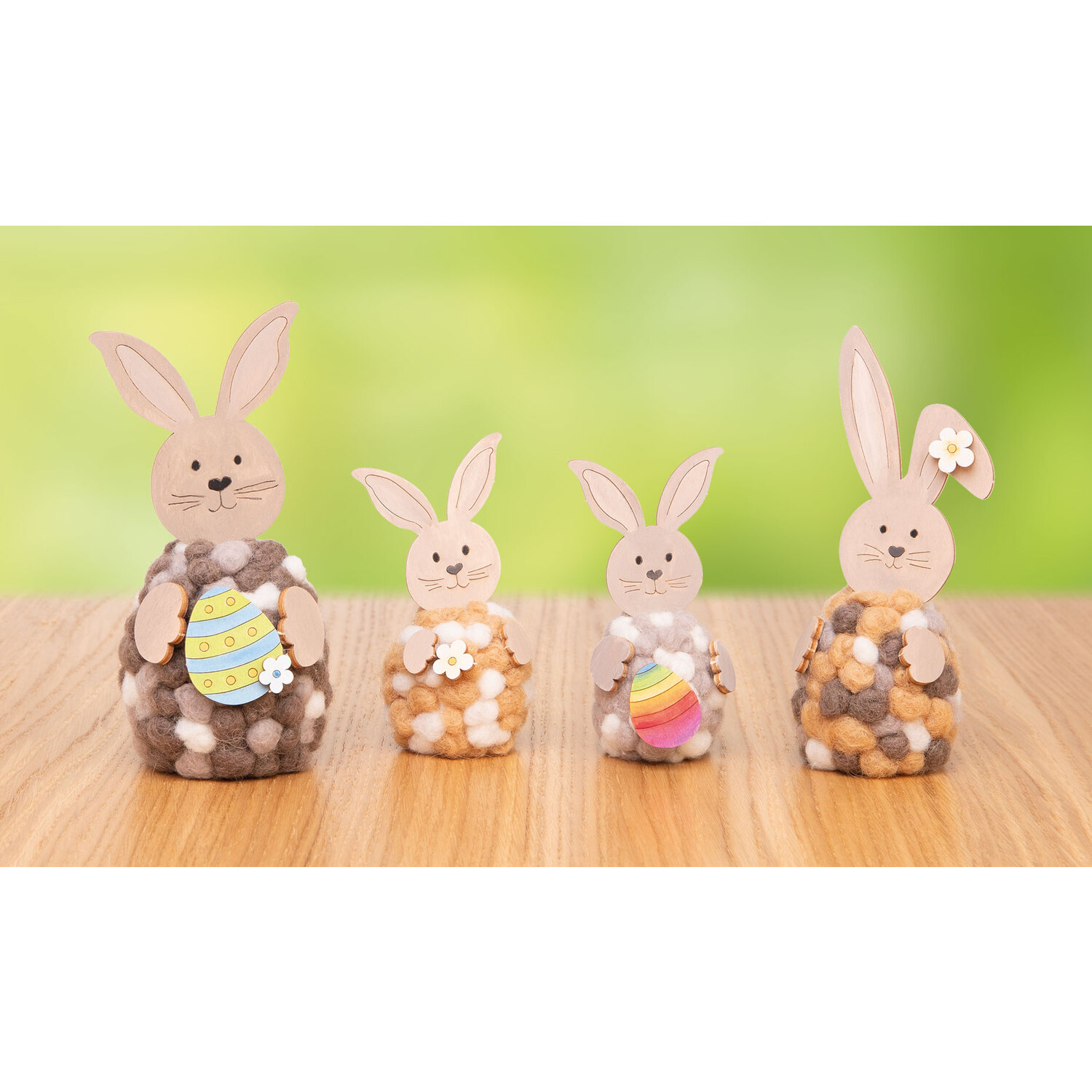 buttinette Kit créatif "Lapins en laine"