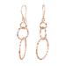 '22k Rose Gold-Plated Sterling Silver Looped Dangle Earrings'