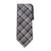 Men's Big & Tall KS Signature Extra Long Classic Plaid Tie by KS Signature in Grey Plaid Necktie