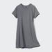 Women's Airism Cotton Short-Sleeve Mini Dress with Quick-Drying | Gray | XS | UNIQLO US