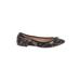 J.Crew Flats: Slip-on Chunky Heel Feminine Brown Leopard Print Shoes - Women's Size 6 - Almond Toe