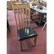 Set of 4 Oak Dining Chairs With Faux Leather Seat