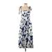Jason Wu Collective Casual Dress - A-Line Square Sleeveless: Blue Floral Dresses - Women's Size 2