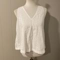 Madewell Tops | Madewell Geometric Eyelet Open Back Blouse | Color: White | Size: M