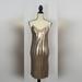 J. Crew Dresses | J. Crew Sequin Spaghetti Strap Slip Dress, Champagne/ Light Gold Dress, | Color: Gold | Size: 0