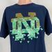 Adidas Shirts | Adidas University Notre Dame Fighting Irish Double Sided T Shirt Ncaa College L | Color: Blue | Size: L