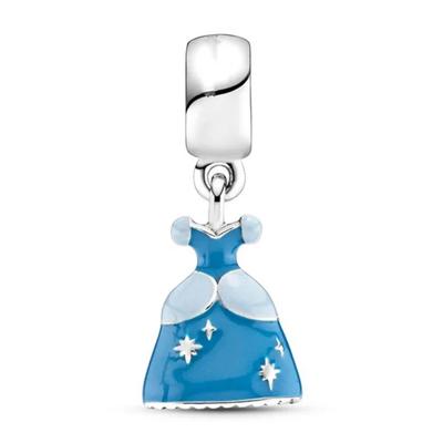 Disney Jewelry | Disney Cinderella Dress Charm | Color: Blue/Silver | Size: Os